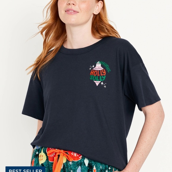 NWT OLD NAVY Matching Holiday-Graphic T-Shirt Color: Navy Blu e - Picture 2 of 6
